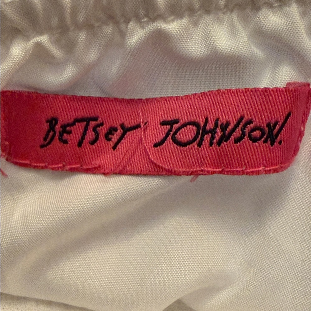 Betsey Johnson Snow White Ruffled Sleeveless Tiered Midi Dress Size Large - Picture 7 of 8